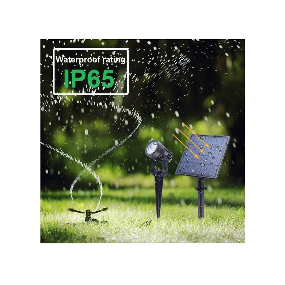 Set of 2-Led Solar Spotlights 2W Solar Powered Landscape Lights - Picture 4 of 9